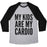 Virgin Teez  Baseball Tee Unisex Tri-Blend Baseball Tee / small / Athletic Gray / Black MY KIDS ARE MY CARDIO UNISEX TRI-BLEND BASEBALL TEE