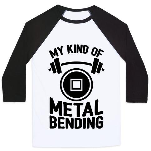 Virgin Teez  Baseball Tee Unisex Classic Baseball Tee / x-small / White/Black MY KIND OF METALBENDING UNISEX CLASSIC BASEBALL TEE
