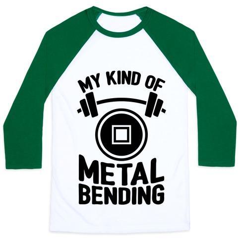 Virgin Teez  Baseball Tee Unisex Classic Baseball Tee / x-small / White/Dark Green MY KIND OF METALBENDING UNISEX CLASSIC BASEBALL TEE