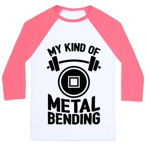 Virgin Teez  Baseball Tee Unisex Classic Baseball Tee / x-small / White/Neon Pink MY KIND OF METALBENDING UNISEX CLASSIC BASEBALL TEE