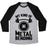 Virgin Teez  Baseball Tee Unisex Tri-Blend Baseball Tee / small / Athletic Gray / Black MY KIND OF METALBENDING UNISEX TRI-BLEND BASEBALL TEE