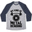 Virgin Teez  Baseball Tee Unisex Tri-Blend Baseball Tee / small / Athletic Gray / Navy MY KIND OF METALBENDING UNISEX TRI-BLEND BASEBALL TEE