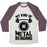 Virgin Teez  Baseball Tee Unisex Tri-Blend Baseball Tee / small / Oatmeal / Maroon MY KIND OF METALBENDING UNISEX TRI-BLEND BASEBALL TEE