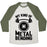 Virgin Teez  Baseball Tee Unisex Tri-Blend Baseball Tee / small / Oatmeal / Moss MY KIND OF METALBENDING UNISEX TRI-BLEND BASEBALL TEE