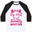 Virgin Teez  Baseball Tee Unisex Classic Baseball Tee / x-small / White/Black MY LITTLE IS MY SISTERLY SPOTTER UNISEX CLASSIC BASEBALL TEE