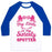Virgin Teez  Baseball Tee Unisex Classic Baseball Tee / x-small / White/Blue MY LITTLE IS MY SISTERLY SPOTTER UNISEX CLASSIC BASEBALL TEE