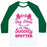 Virgin Teez  Baseball Tee Unisex Classic Baseball Tee / x-small / White/Dark Green MY LITTLE IS MY SISTERLY SPOTTER UNISEX CLASSIC BASEBALL TEE