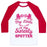 Virgin Teez  Baseball Tee Unisex Classic Baseball Tee / x-small / White/Red MY LITTLE IS MY SISTERLY SPOTTER UNISEX CLASSIC BASEBALL TEE