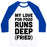 Virgin Teez  Baseball Tee Unisex Classic Baseball Tee / x-small / White/Blue MY LOVE FOR FOOD RUNS DEEP FRIED UNISEX CLASSIC BASEBALL TEE