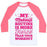 Virgin Teez  Baseball Tee Unisex Classic Baseball Tee / x-small / White/Neon Pink MY MAKEUP ROUTINE IS MORE FIERCE THAN YOUR WORKOUT UNISEX CLASSIC BASEBALL TEE