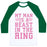 Virgin Teez  Baseball Tee Unisex Classic Baseball Tee / x-small / White/Dark Green MY MAN IS A BEAST IN THE RING UNISEX CLASSIC BASEBALL TEE