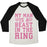 Virgin Teez  Baseball Tee Unisex Tri-Blend Baseball Tee / small / Oatmeal / Black MY MAN IS A BEAST IN THE RING UNISEX TRI-BLEND BASEBALL TEE
