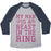 Virgin Teez  Baseball Tee Unisex Tri-Blend Baseball Tee / small / Athletic Gray / Navy MY MAN IS A BEAST IN THE RING UNISEX TRI-BLEND BASEBALL TEE