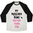 Virgin Teez  Baseball Tee Unisex Tri-Blend Baseball Tee / small / Oatmeal / Black MY MASCARA RUNS FASTER THAN YOU UNISEX TRI-BLEND BASEBALL TEE