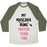 Virgin Teez  Baseball Tee Unisex Tri-Blend Baseball Tee / small / Oatmeal / Moss MY MASCARA RUNS FASTER THAN YOU UNISEX TRI-BLEND BASEBALL TEE