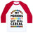 Virgin Teez  Baseball Tee Unisex Classic Baseball Tee / x-small / White/Red MY MORNING WORKOUT GOT REAL CEREAL UNISEX CLASSIC BASEBALL TEE
