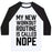Virgin Teez  Baseball Tee Unisex Classic Baseball Tee / x-small / White/Black MY NEW WORKOUT ROUTINE IS CALLED NOPE UNISEX CLASSIC BASEBALL TEE