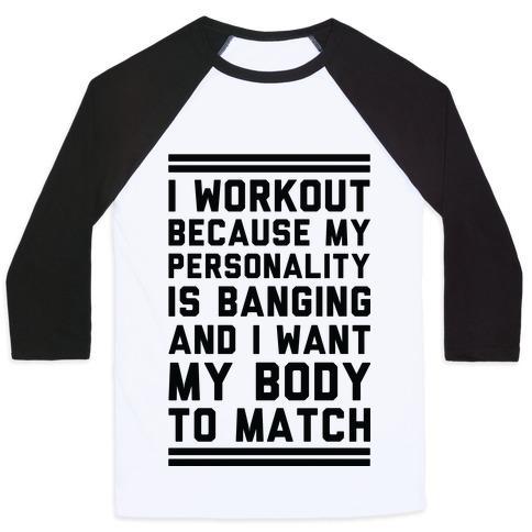 Virgin Teez  Baseball Tee Unisex Classic Baseball Tee / x-small / White/Black MY PERSONALITY IS BANGING UNISEX CLASSIC BASEBALL TEE