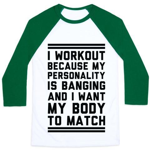 Virgin Teez  Baseball Tee Unisex Classic Baseball Tee / x-small / White/Dark Green MY PERSONALITY IS BANGING UNISEX CLASSIC BASEBALL TEE