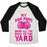 Virgin Teez  Baseball Tee Unisex Tri-Blend Baseball Tee / small / Oatmeal / Black MY POM POMS BRING ALL THE BOYS TO THE YARD! UNISEX TRI-BLEND BASEBALL TEE
