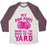 Virgin Teez  Baseball Tee Unisex Tri-Blend Baseball Tee / small / Oatmeal / Maroon MY POM POMS BRING ALL THE BOYS TO THE YARD! UNISEX TRI-BLEND BASEBALL TEE