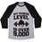 Virgin Teez  Baseball Tee Unisex Tri-Blend Baseball Tee / small / Athletic Gray / Black MY POWER LEVEL IS OVER 9,000 UNISEX TRI-BLEND BASEBALL TEE