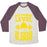 Virgin Teez  Baseball Tee Unisex Tri-Blend Baseball Tee / small / Oatmeal / Maroon MY POWER LEVEL IS OVER 9,000 UNISEX TRI-BLEND BASEBALL TEE