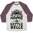 Virgin Teez  Baseball Tee Unisex Tri-Blend Baseball Tee / small / Oatmeal / Maroon MY PRINCESS NAME IS KETTLE BELLE UNISEX TRI-BLEND BASEBALL TEE
