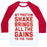 Virgin Teez  Baseball Tee Unisex Classic Baseball Tee / x-small / White/Red MY PROTEIN SHAKE BRINGS ALL THE GAINS TO THE YARD UNISEX CLASSIC BASEBALL TEE