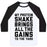 Virgin Teez  Baseball Tee Unisex Classic Baseball Tee / x-small / White/Black MY PROTEIN SHAKE BRINGS ALL THE GAINS TO THE YARD UNISEX CLASSIC BASEBALL TEE