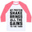 Virgin Teez  Baseball Tee Unisex Classic Baseball Tee / x-small / White/Neon Pink MY PROTEIN SHAKE BRINGS ALL THE GAINS TO THE YARD UNISEX CLASSIC BASEBALL TEE