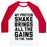 Virgin Teez  Baseball Tee Unisex Classic Baseball Tee / x-small / White/Red MY PROTEIN SHAKE BRINGS ALL THE GAINS TO THE YARD UNISEX CLASSIC BASEBALL TEE