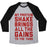 Virgin Teez  Baseball Tee Unisex Tri-Blend Baseball Tee / small / Athletic Gray / Black MY PROTEIN SHAKE BRINGS ALL THE GAINS TO THE YARD UNISEX TRI-BLEND BASEBALL TEE