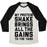 Virgin Teez  Baseball Tee Unisex Tri-Blend Baseball Tee / small / Oatmeal / Black MY PROTEIN SHAKE BRINGS ALL THE GAINS TO THE YARD UNISEX TRI-BLEND BASEBALL TEE