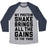 Virgin Teez  Baseball Tee Unisex Tri-Blend Baseball Tee / small / Athletic Gray / Navy MY PROTEIN SHAKE BRINGS ALL THE GAINS TO THE YARD UNISEX TRI-BLEND BASEBALL TEE