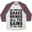 Virgin Teez  Baseball Tee Unisex Tri-Blend Baseball Tee / small / Oatmeal / Maroon MY PROTEIN SHAKE BRINGS ALL THE GAINS TO THE YARD UNISEX TRI-BLEND BASEBALL TEE