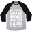 Virgin Teez  Baseball Tee Unisex Tri-Blend Baseball Tee / small / Athletic Gray / Black MY PROTEIN SHAKE BRINGS ALL THE GAINS TO THE YARD UNISEX TRI-BLEND BASEBALL TEE