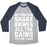 Virgin Teez  Baseball Tee Unisex Tri-Blend Baseball Tee / small / Athletic Gray / Navy MY PROTEIN SHAKE BRINGS ALL THE GAINS TO THE YARD UNISEX TRI-BLEND BASEBALL TEE