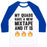 Virgin Teez  Baseball Tee Unisex Classic Baseball Tee / x-small / White/Blue MY QUADS HAVE A NEW MIXTAPE AND IT IS FIRE UNISEX CLASSIC BASEBALL TEE
