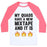 Virgin Teez  Baseball Tee Unisex Classic Baseball Tee / x-small / White/Neon Pink MY QUADS HAVE A NEW MIXTAPE AND IT IS FIRE UNISEX CLASSIC BASEBALL TEE