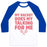 Virgin Teez  Baseball Tee Unisex Classic Baseball Tee / x-small / White/Blue MY RACKET DOES MY TALKING FOR ME UNISEX CLASSIC BASEBALL TEE