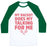 Virgin Teez  Baseball Tee Unisex Classic Baseball Tee / x-small / White/Dark Green MY RACKET DOES MY TALKING FOR ME UNISEX CLASSIC BASEBALL TEE