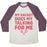 Virgin Teez  Baseball Tee Unisex Tri-Blend Baseball Tee / small / Oatmeal / Maroon MY RACKET DOES MY TALKING FOR ME UNISEX TRI-BLEND BASEBALL TEE