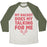 Virgin Teez  Baseball Tee Unisex Tri-Blend Baseball Tee / small / Oatmeal / Moss MY RACKET DOES MY TALKING FOR ME UNISEX TRI-BLEND BASEBALL TEE
