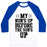 Virgin Teez  Baseball Tee Unisex Classic Baseball Tee / x-small / White/Blue MY RUN'S UP BEFORE THE SUN'S UP UNISEX CLASSIC BASEBALL TEE
