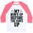 Virgin Teez  Baseball Tee Unisex Classic Baseball Tee / x-small / White/Neon Pink MY RUN'S UP BEFORE THE SUN'S UP UNISEX CLASSIC BASEBALL TEE