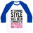 Virgin Teez  Baseball Tee Unisex Classic Baseball Tee / x-small / White/Blue MY RUNNING STYLE HAS BEEN COMPARED TO OSTRICHES MID-COITUS UNISEX CLASSIC BASEBALL TEE