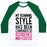 Virgin Teez  Baseball Tee Unisex Classic Baseball Tee / x-small / White/Dark Green MY RUNNING STYLE HAS BEEN COMPARED TO OSTRICHES MID-COITUS UNISEX CLASSIC BASEBALL TEE