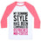 Virgin Teez  Baseball Tee Unisex Classic Baseball Tee / x-small / White/Neon Pink MY RUNNING STYLE HAS BEEN COMPARED TO OSTRICHES MID-COITUS UNISEX CLASSIC BASEBALL TEE