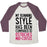 Virgin Teez  Baseball Tee Unisex Tri-Blend Baseball Tee / small / Oatmeal / Maroon MY RUNNING STYLE HAS BEEN COMPARED TO OSTRICHES MID-COITUS UNISEX TRI-BLEND BASEBALL TEE